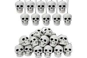 72 Pcs Mini Hanging Skulls for Halloween Decorations