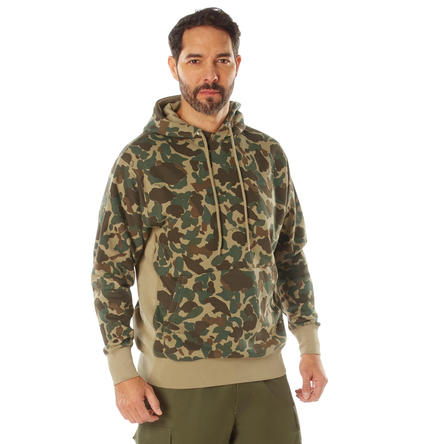 Rothco X Bear Archery Fred Bear Camo Every Day Hoodie – Camouflage Pullover Hooded Sweatshirt, Fred Bear Camo, L