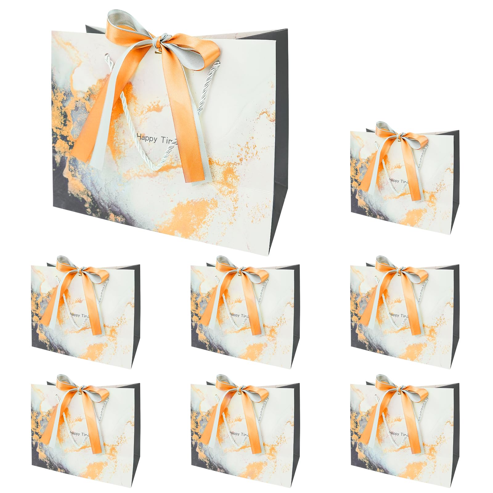 Sacs En Papier Kraft 50 Pcs,Sacs Kraft Avec Poignées Vert 21x11x31 Cm