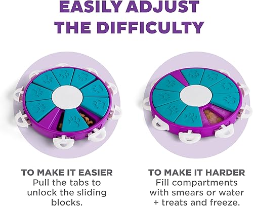 Vista 4 de Nina Ottosson by Outward Hound Dog Twister - Juguete interactivo de rompecabezas de premios para perros, nivel avanzado Dog Twister