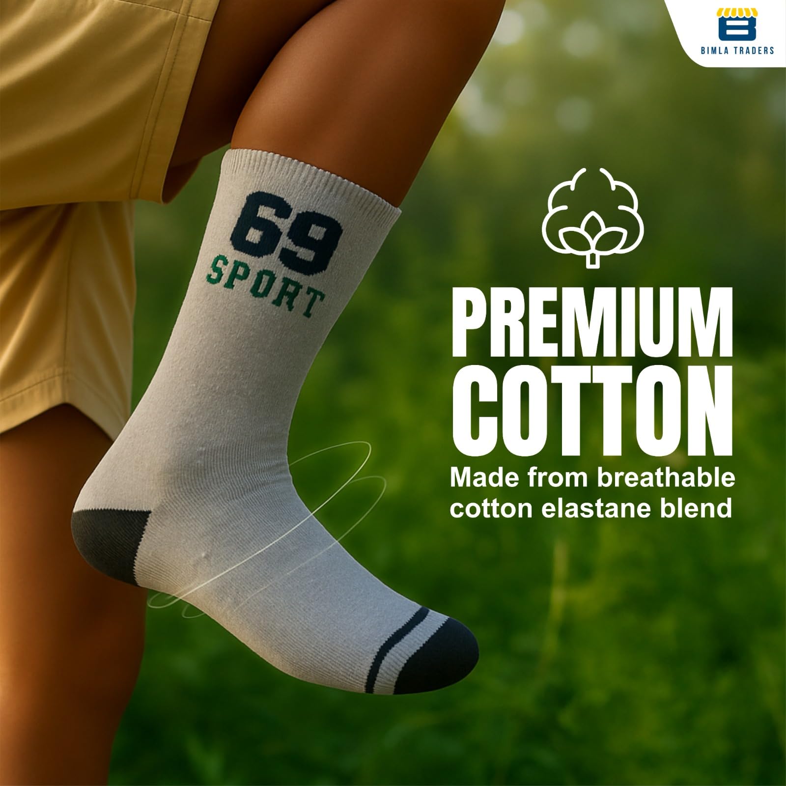 CRAE Sports Ankle Socks for Men & Women – Breathable, Sweat-Absorbent, Cushioned Athletic Socks for Running, Gym, Cycling.(SK007_PO12) - Image 4 thumbnail