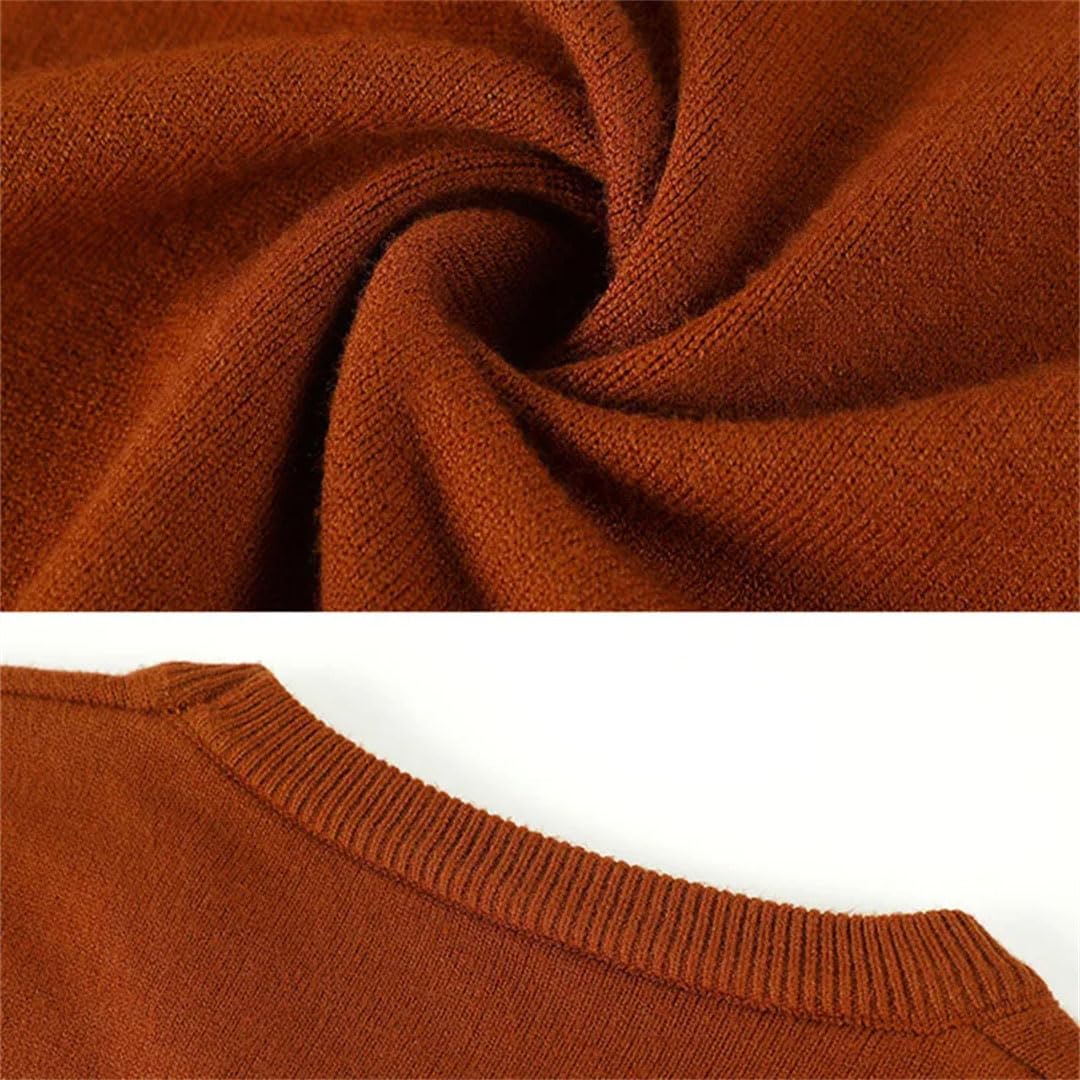 Maglioni classici da uomo con colletto rotondo pullover elegante termico a maniche lunghe maglione