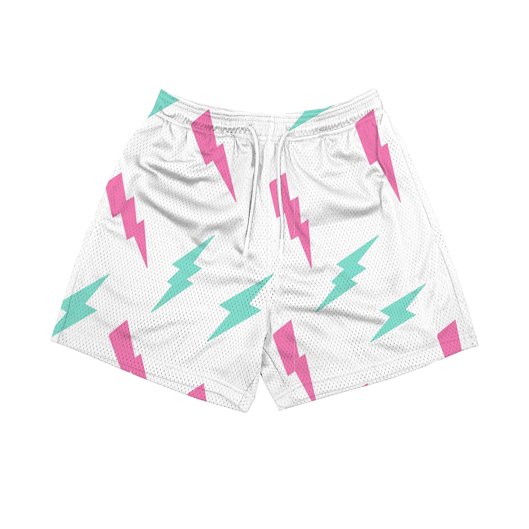 DIOTSRMens Graphic Shorts Summer Casual Flat Front Shorts Cool Streetwear Designer Shorts Drawstring