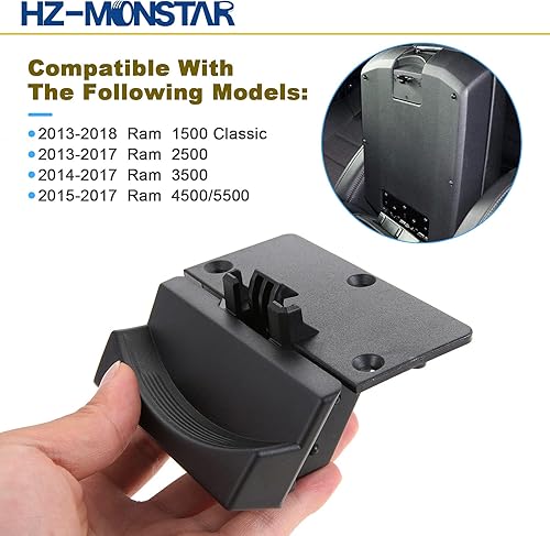 Miniatura 7 de Pestillo de tapa inferior de la consola del reposabrazos interior compatible con Dodge Ram 1500 Classic 2013-2018, Ram 2500 2013-2017, Ram 3500