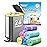 Small Trash Bags 2.6 Gallon 120 Count Strong Trash Bags Colorful Small Garbage Bags, Trash Can Liners for Bathroom Home Office Kitchen Bedroom, fit 5-10 Liter, 1,1.2,1.6,2,2.6,3 Gal,Multicolor