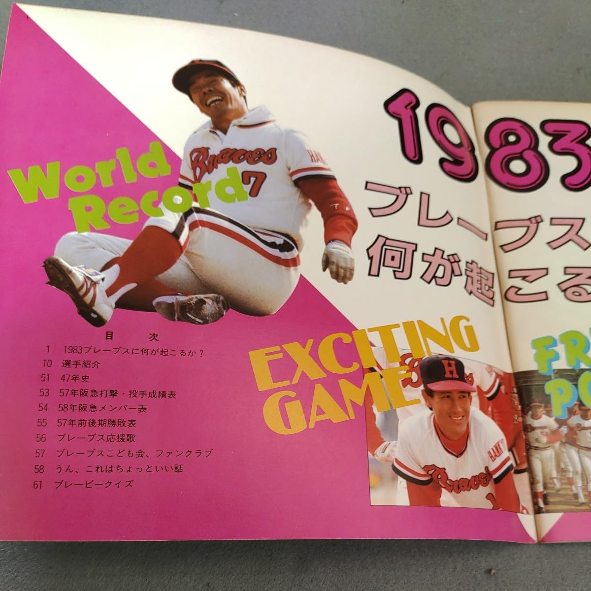 Amazon.co.jp: 阪急ブレーブス1983年イヤーブックスコアブックメンバー