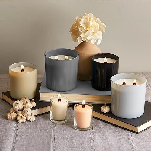 Miniatura 5 de ZYNERY Juego de 250 mechas de vela de madera, mecha de vela de 5.9 x 0.5 pulgadas con etiquetas de advertencia de base de metal, mechas de madera