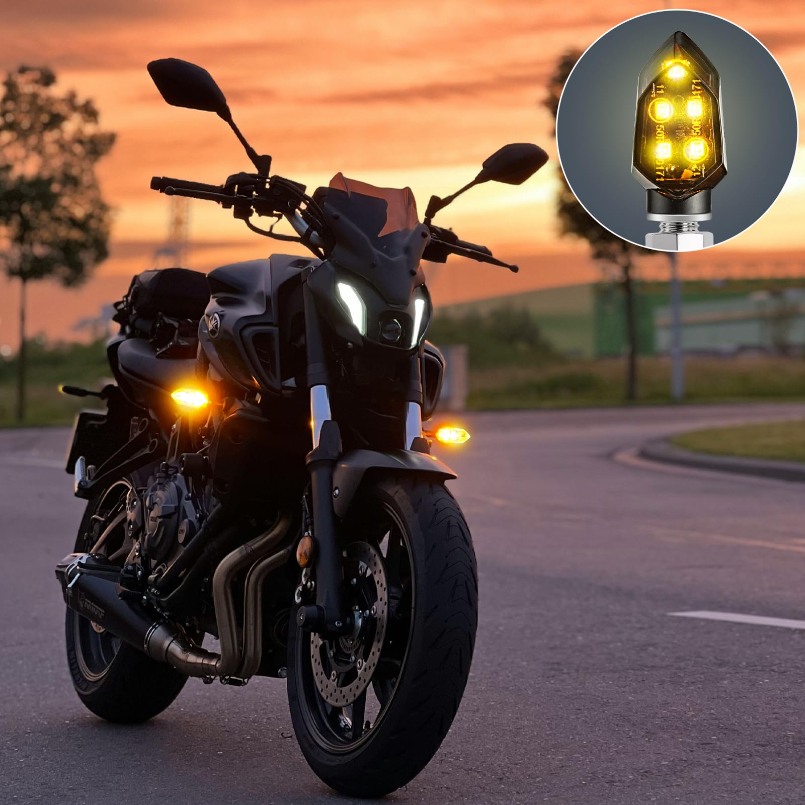 Clignotants Moto LED CICMOD - Mini, 12V, Homologué E, Universel Pour Scooter, Quad, Off-Road (Lot De 2)