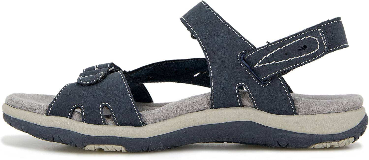 JBU by Jambu Women's Stephie Vegan Sport Sandal, Navy, 9.5