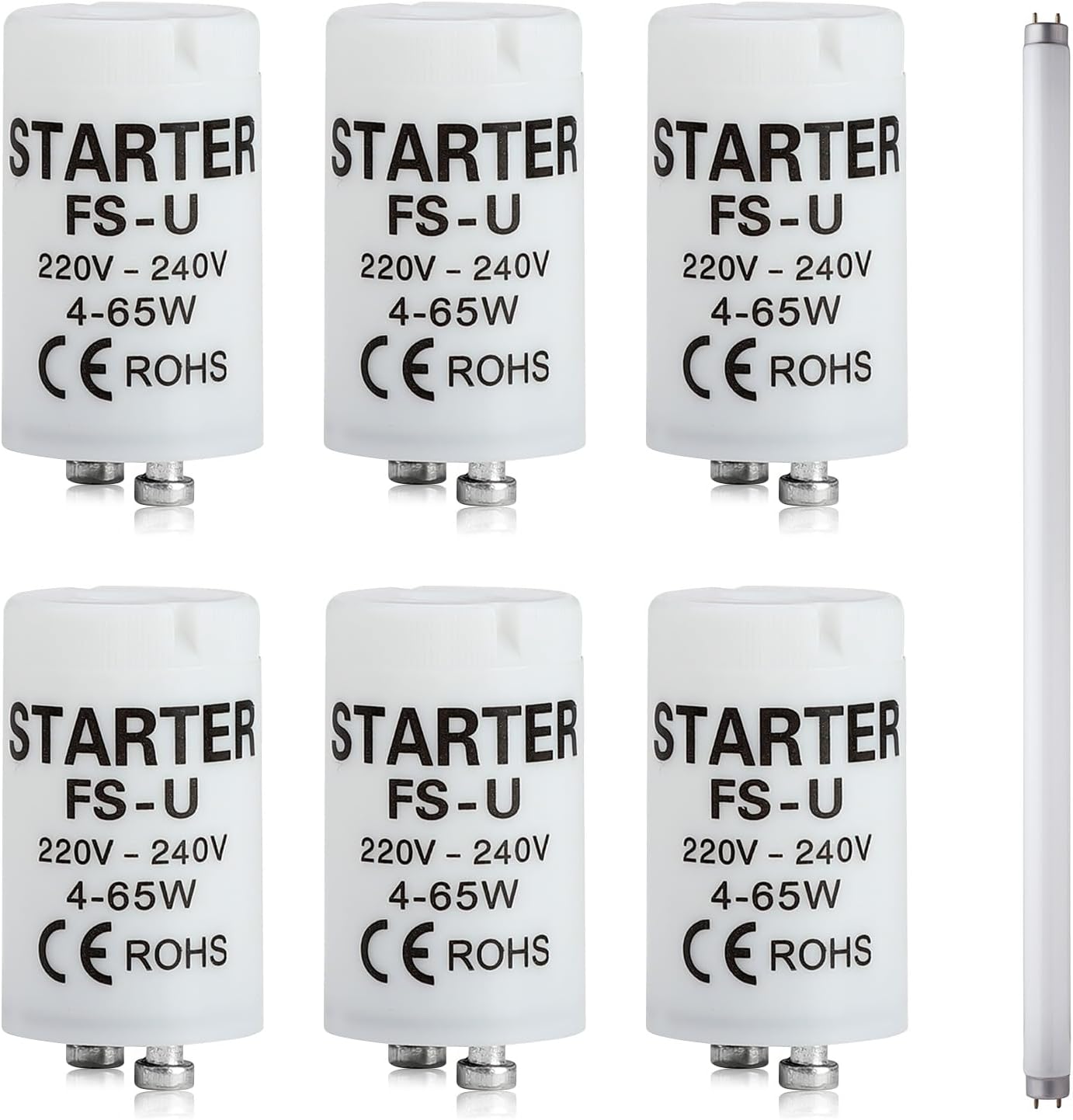 6 Pcs FSU 465 Watt Fluorescent Light Starter, Fluorescent Tube Strip