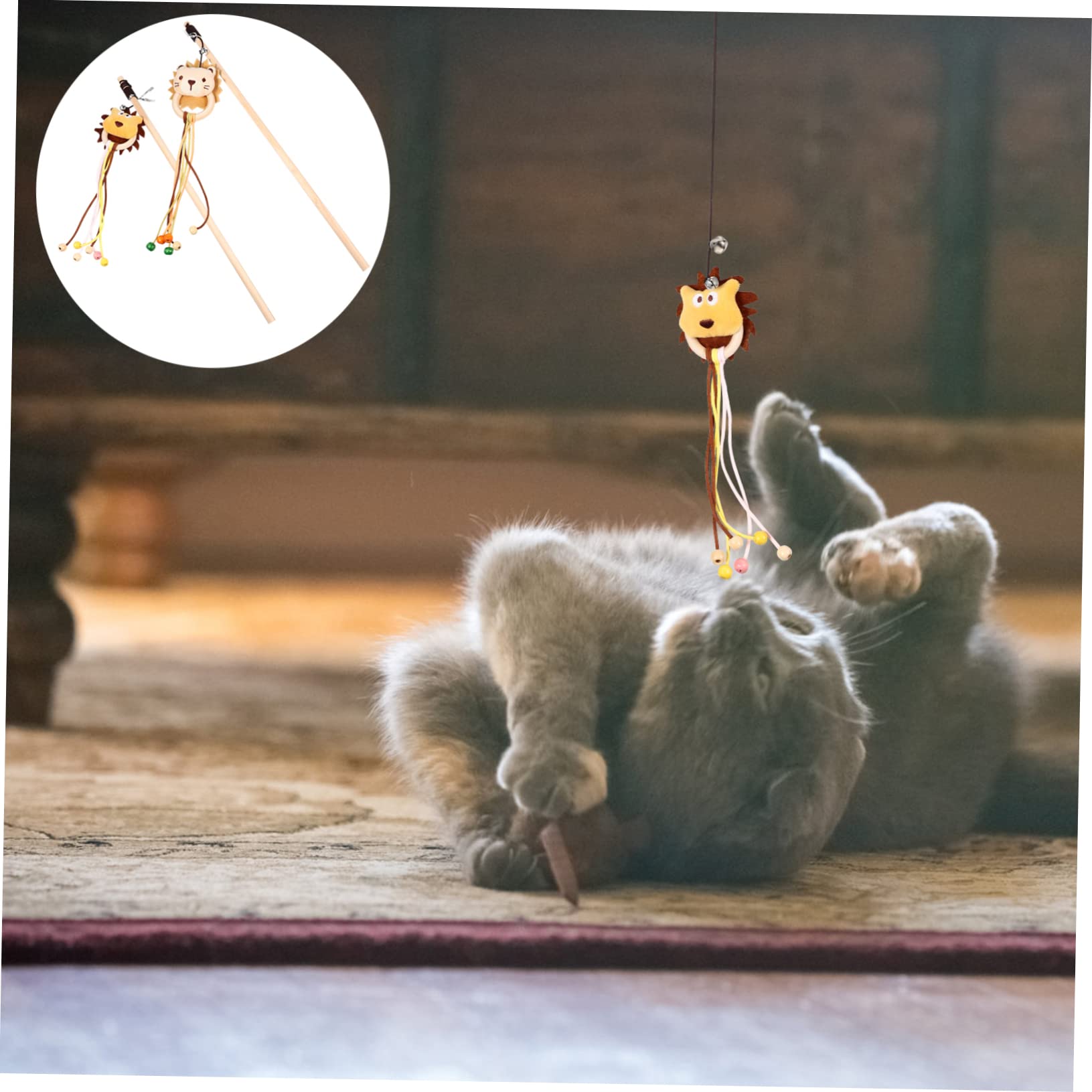 VANZACK 10 Pièces Balle Jouet pour Chat Jouets Bébé Poussin Jouets De Poulet pour Poussins Jouets De Jouet Serpent Chat Chat Teaser Stick Pôle Animaux Peluche