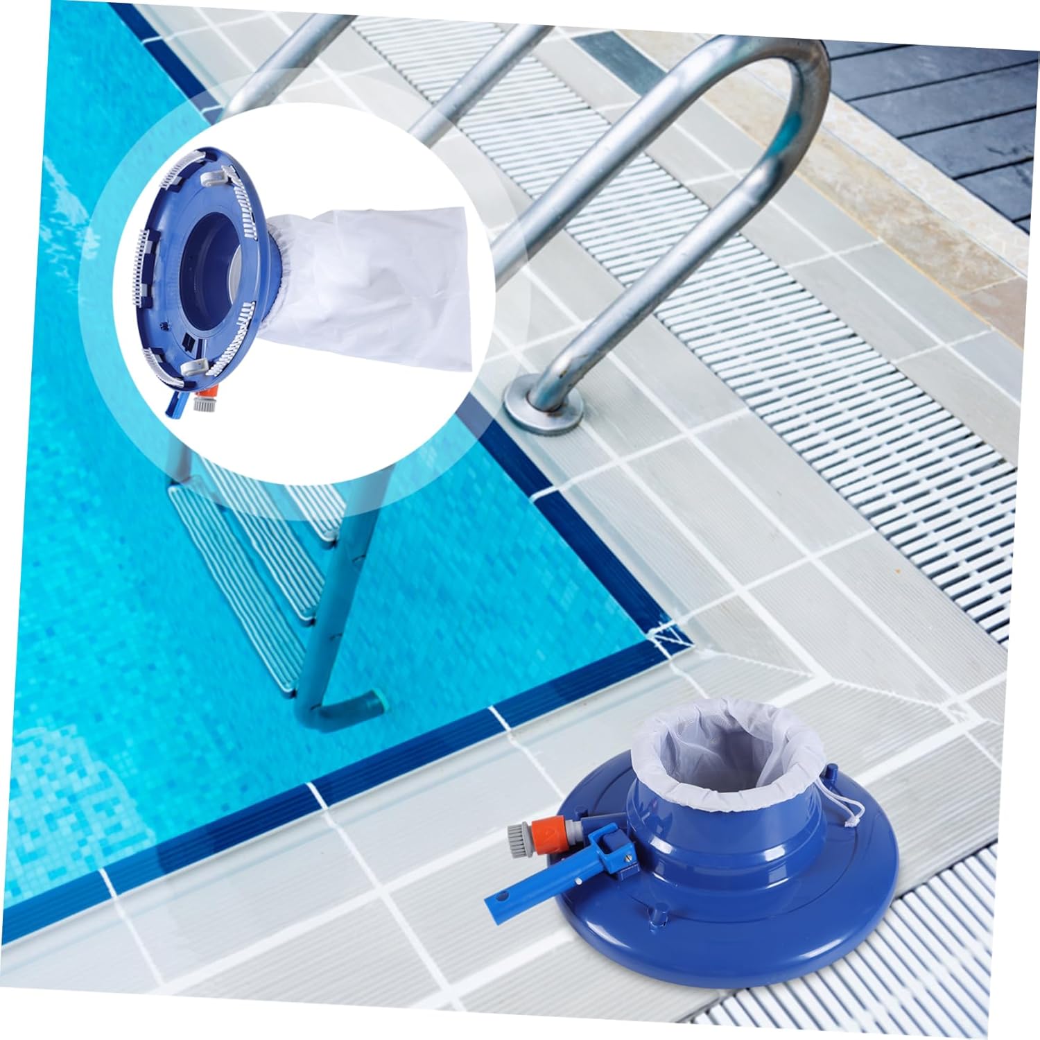 HANABASS Pool Leaf Cleaner Vacuum Head for Swimming Pools 12 Diameter Sturdy Plastic Easy to Use Hose Attachment for Efficient Debris Removal