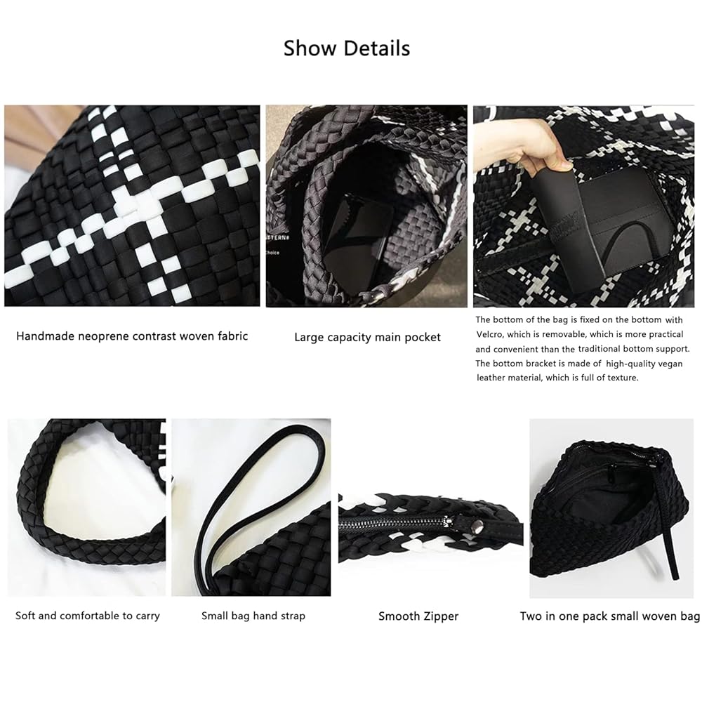 Amazon.com: JINMANXUE Woven Hobo Bag For Women Neoprene Tote