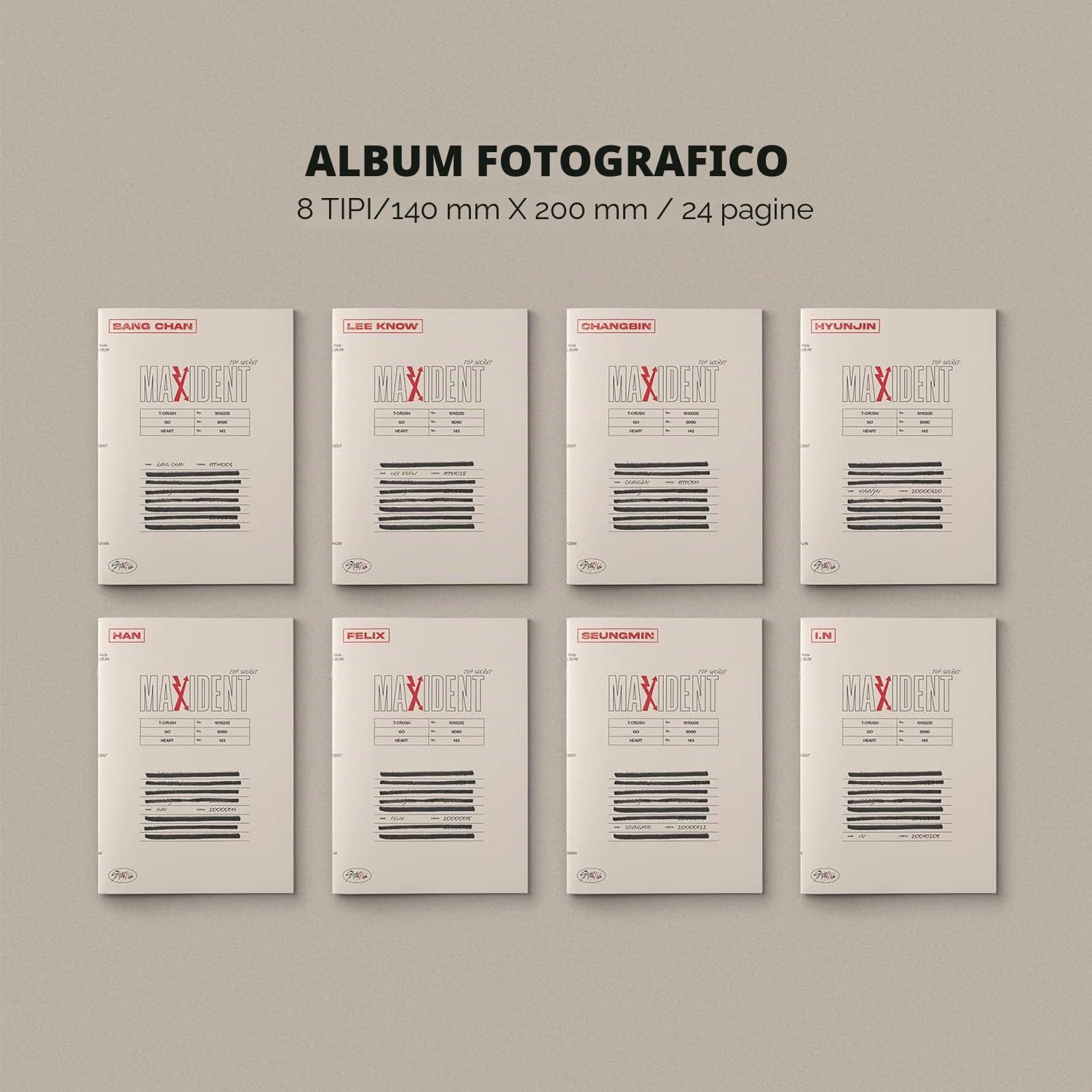 STRAY KIDS - Mini Album [MAXIDENT] (CASE Ver. / I.N Ver.) Paper Case + Photobook + CD-R + Lyrics Paper + Photocard + Unit Mini Folded Poster + 2 Pin Button Badges