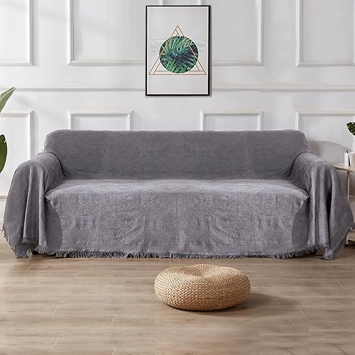 Miniatura 6 de RHF - Fundas para sofá de 3 cojines, fundas seccionales para sofá, fundas de sofá para perros, funda de sofá, mantas para sofá (pequeño, beige)