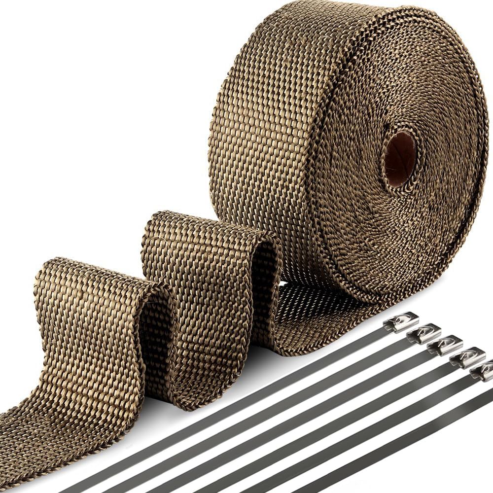 Tooomplus 2 x 50 Fiberglass Heat Shield Tape
