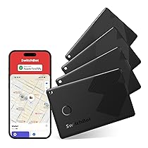 SwitchBot Wallet Finder Card 4Pezzi, AirTag compatibile con Apple Find My(Solo per iOS), Bluetooth Tracker per chiavi, telefoni, bagagli, fino a 3 anni di batteria(non ricaricabile), Resistenza IP67