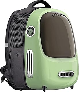 OLOTU Pet Backpack Green Cat Backpack, Space Capsule Transparent Bubble Cat Carrier, Small Dog Backpack Carrier for Travel/Hiking/Outdoor Spacious
