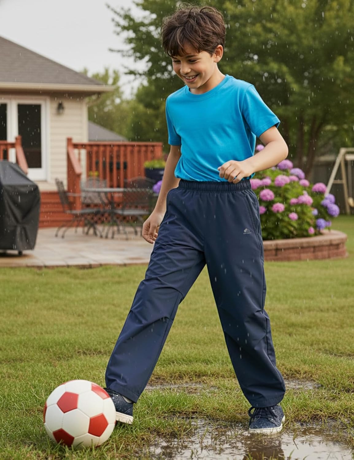 Kids Cargo Pants Waterproof Boys Hiking Outdoor Camping Pants Quick Dry UPF 50+ Toddler Youth Uniform Pants - Image 2