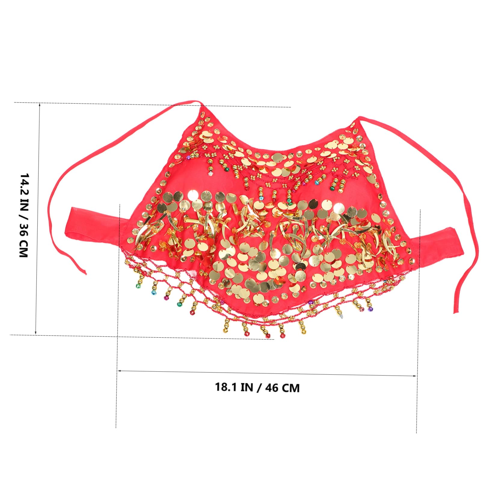 FOMIYES Sequin Bra Outfit Rave Top Ethnic Wear Festival Carnival Performance Made of Durable Polyester