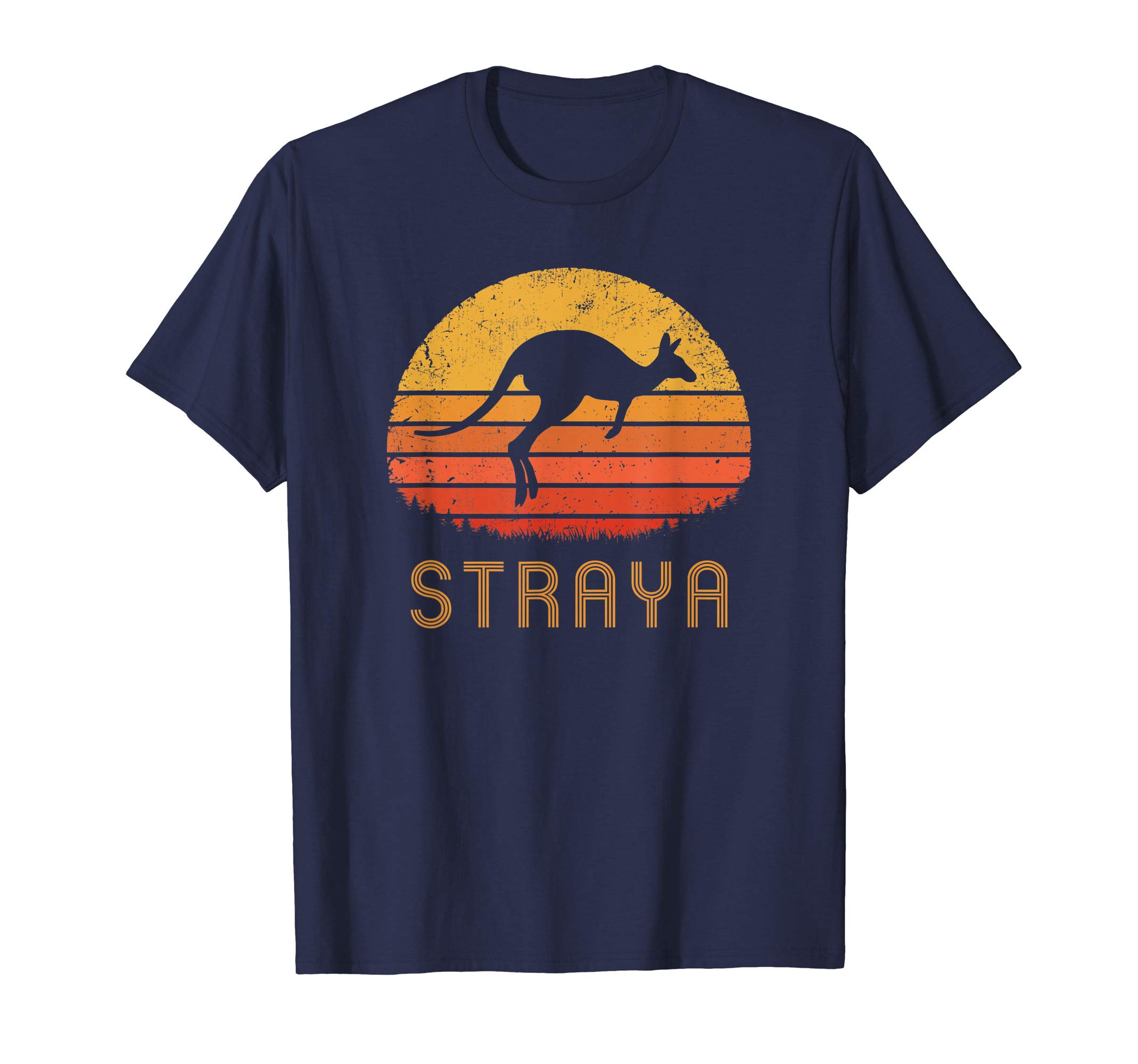 Australia Straya Retro Gift Vintage Kangaroo Outback Aussie T-Shirt
