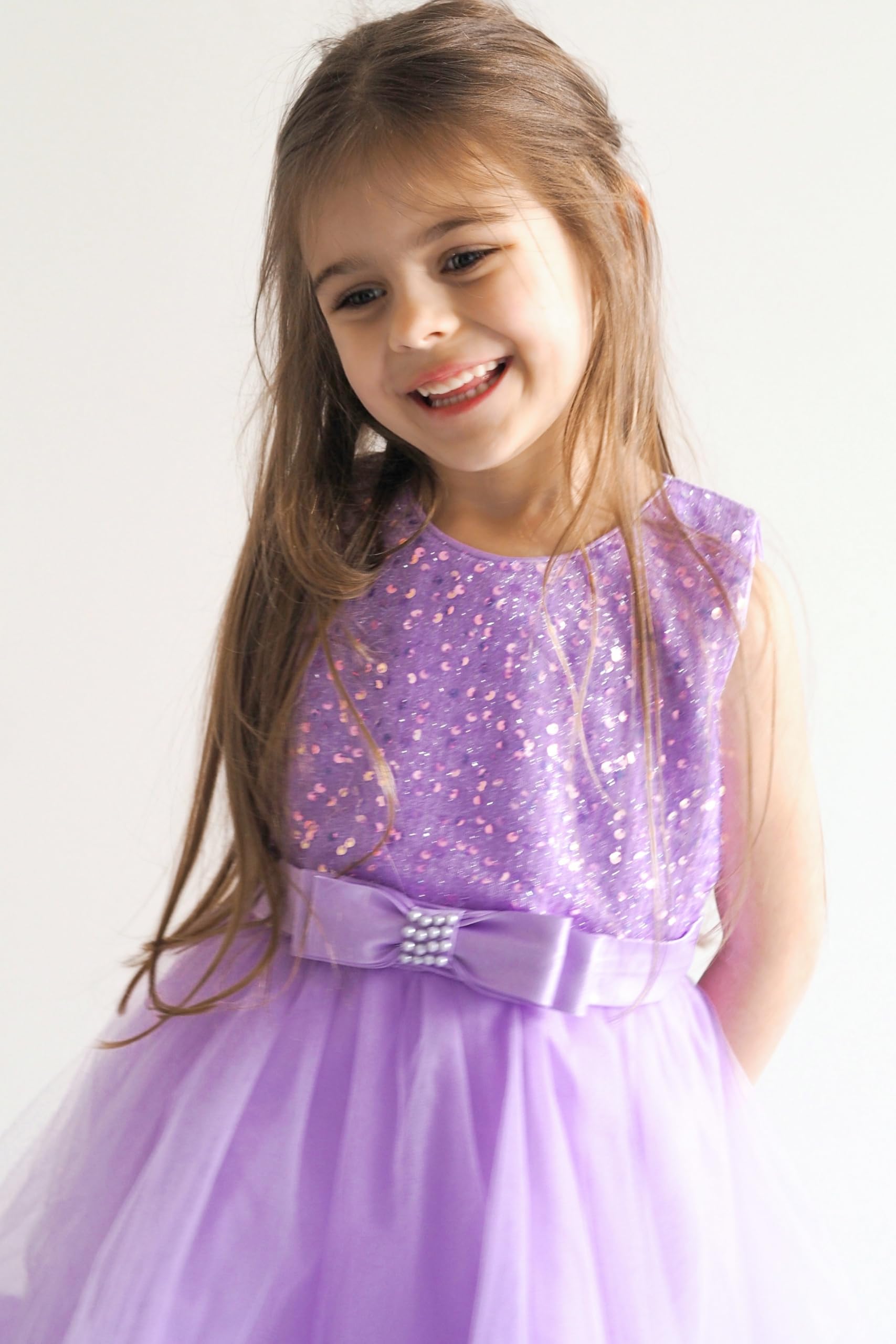 Miipat Vestidos Bebés Niña de Tul con Lentejuelas Sin Mangas Vestido de Princesa de Fiesta para Niñas Pequeñas Formal de Niñas para Cumpleaños Bodas Ropa