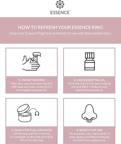 Vista 81 de Essence - Difusor nasal de aromaterapia portátil, alivio de alergias, anillo de nariz de aceite esencial, clip de aroma personal para viajes