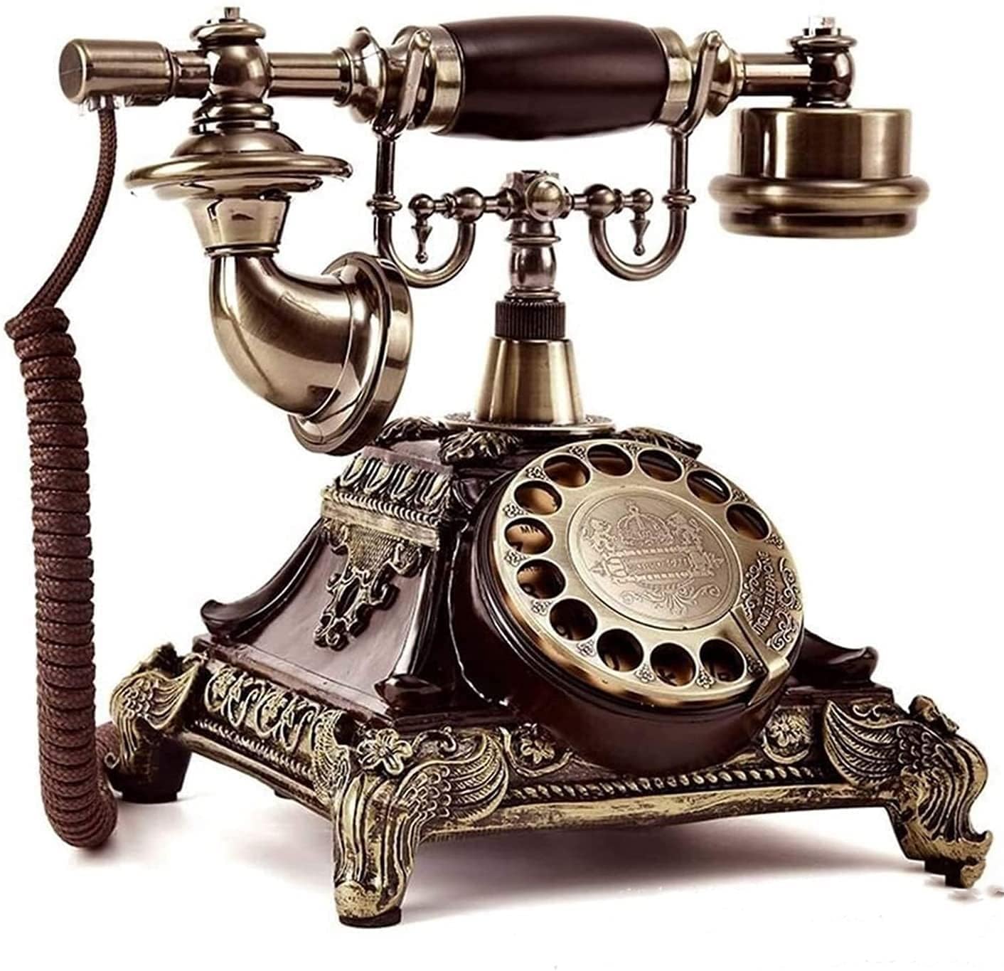 Cloyster Vintage Rotary Telephone, Retro Old Fashioned Classic Corded Phone, Decorative Antique Landline Phone for Fashion Creative Telephone Family Phone,Landline Telephone Home-image-4