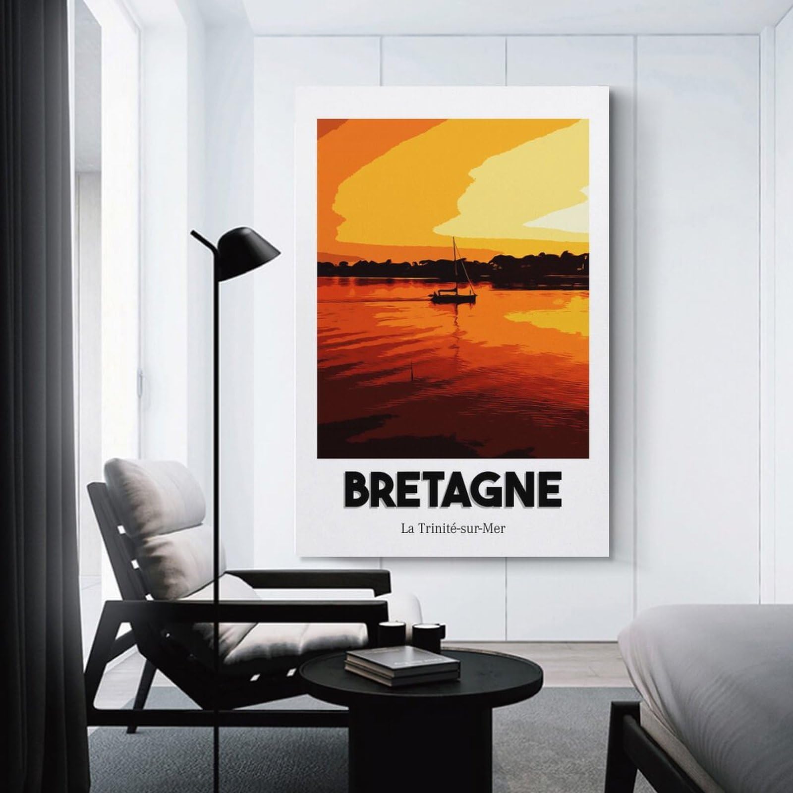 Junmoney Sunset in Britain Wall Picture Print 24x36inch(60x90cm), for Corridors, Hallways Or Apartment Entries, Wall Decor to Refresh Empty Corners
