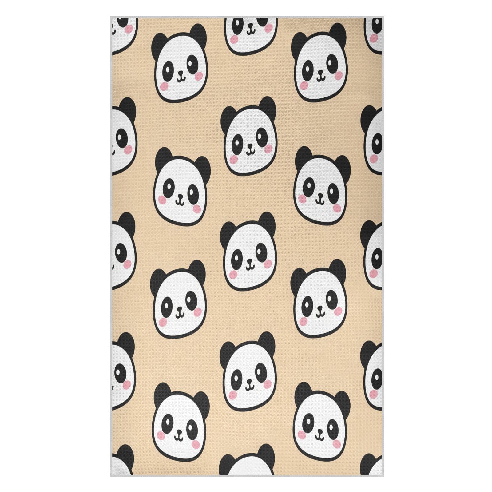 BURSTDDY Cartoon Panda Kitchen Towels,Absorbent Dish Towels 1 Pack