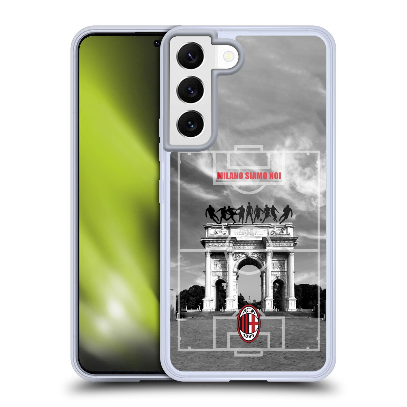 Funda AC Milan Samsung Galaxy S22 5G carcasa silicona flexible 8