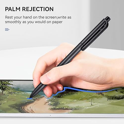 Miniatura 4 de EMR Stylus compatible con 2 bolígrafos con borrador, bolígrafo de repuesto para 2 tabletas notablesdispositivo notable, 4096 niveles de presión,