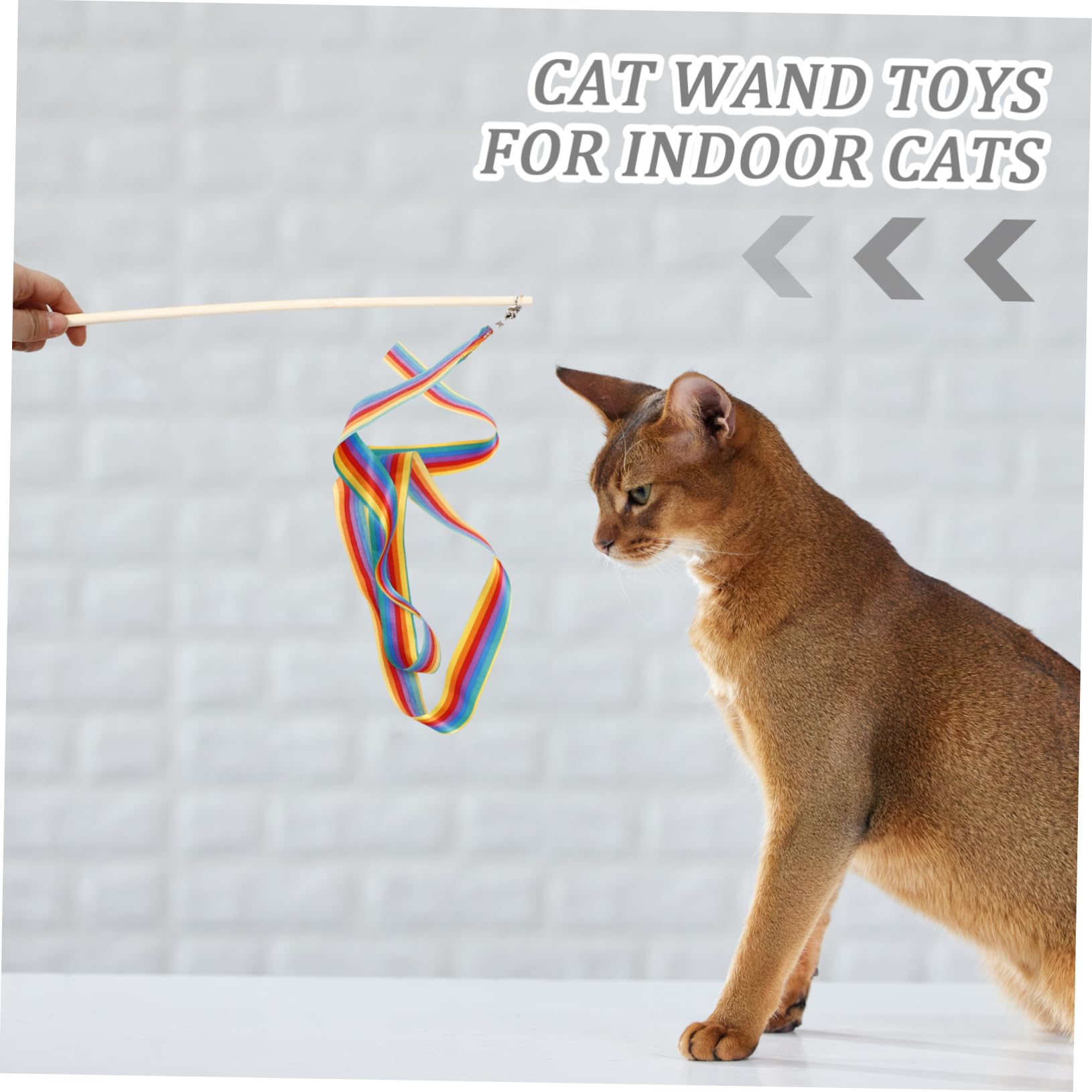 Juguetes para Gatos, 2 Piezas de varitas Juguete arcoíris for Gatitos, Juguetes interactivos for Gatos, Varita con Hierba gatera(Multix3pcs,40.00X2.00X1.50CMx3pcs)