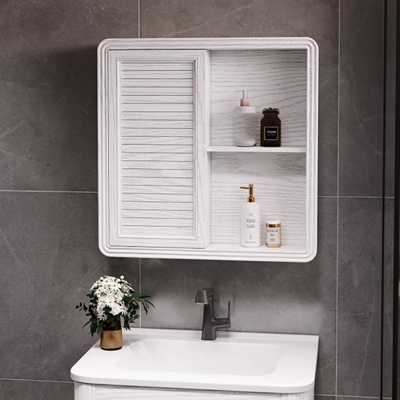 Armadietto Per Medicinali A Specchio Con Luci LED – 66x50 Cm – Dimmerabile, Antiappannamento, 3 Ripiani In Vetro - 3