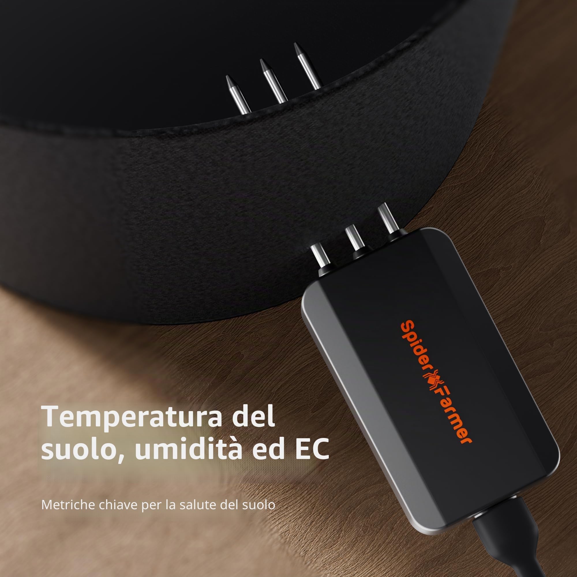 Spider Farmer GGS AC5 - Ciabatta elettrica a 5 prese, controllo basato su app, sensore 3 in 1, per tenda da giardino e stanza