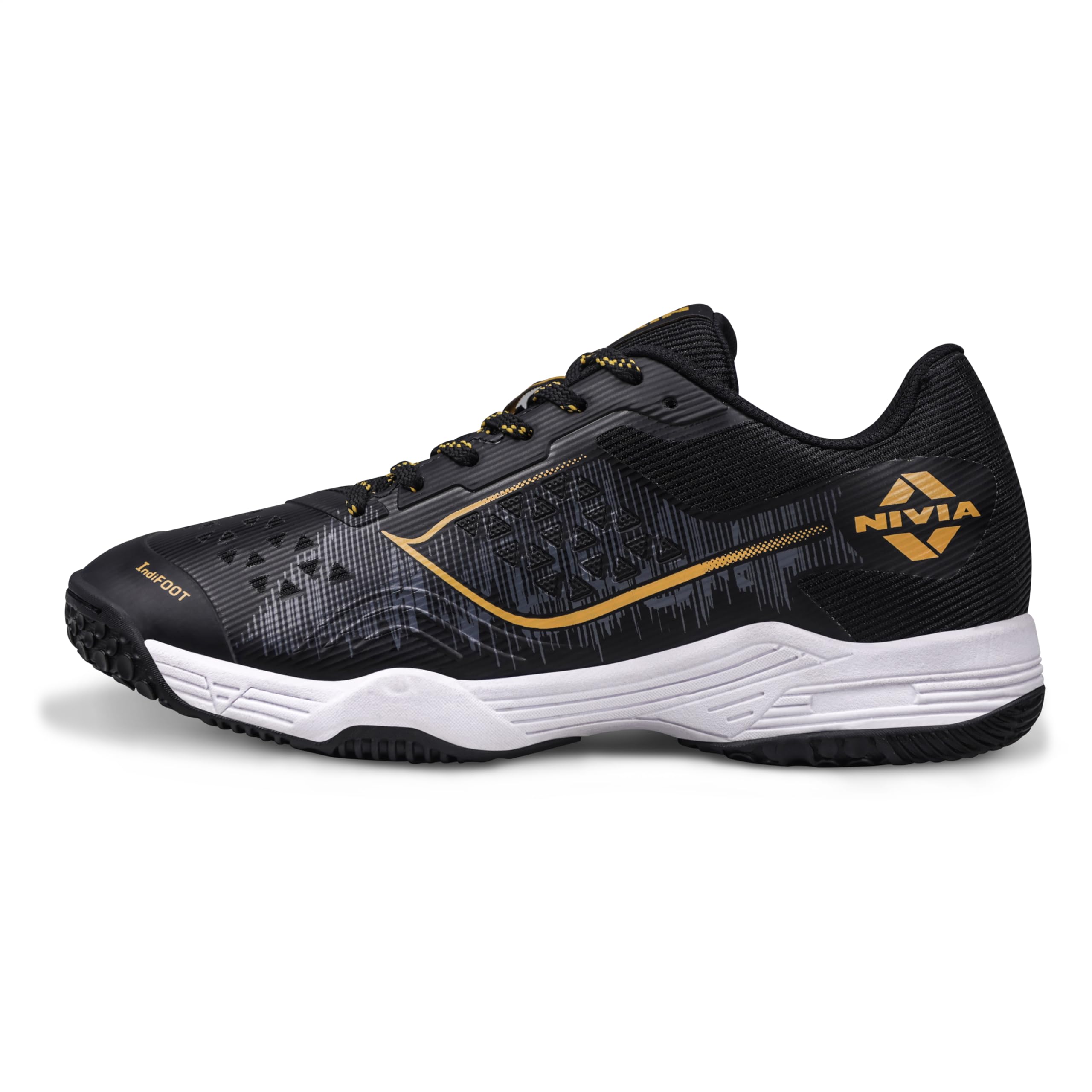 NiviaHY-Court 3.0 Badminton Shoe for Mens, Rubber Sole Shoes with Upper Mesh for Sports, Badminton, Volleyball, Squash, Table Tennis, Nonmarking Sole