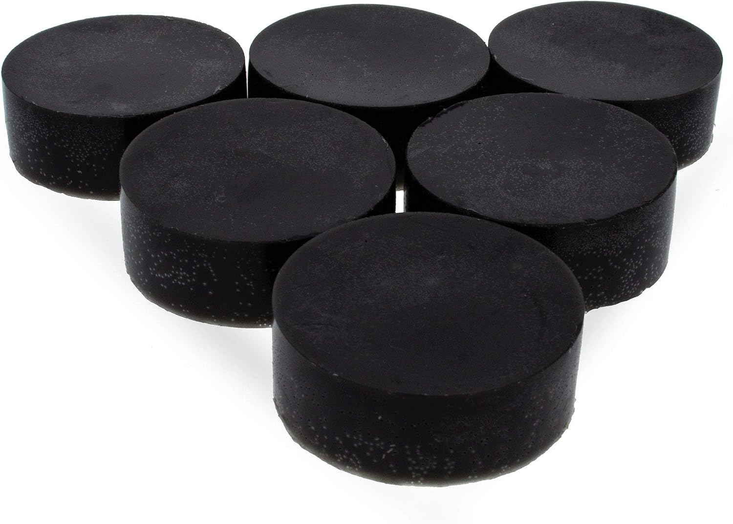 Set of 6 Triple Filtered Black Circle Beeswaxes 4.8 oz