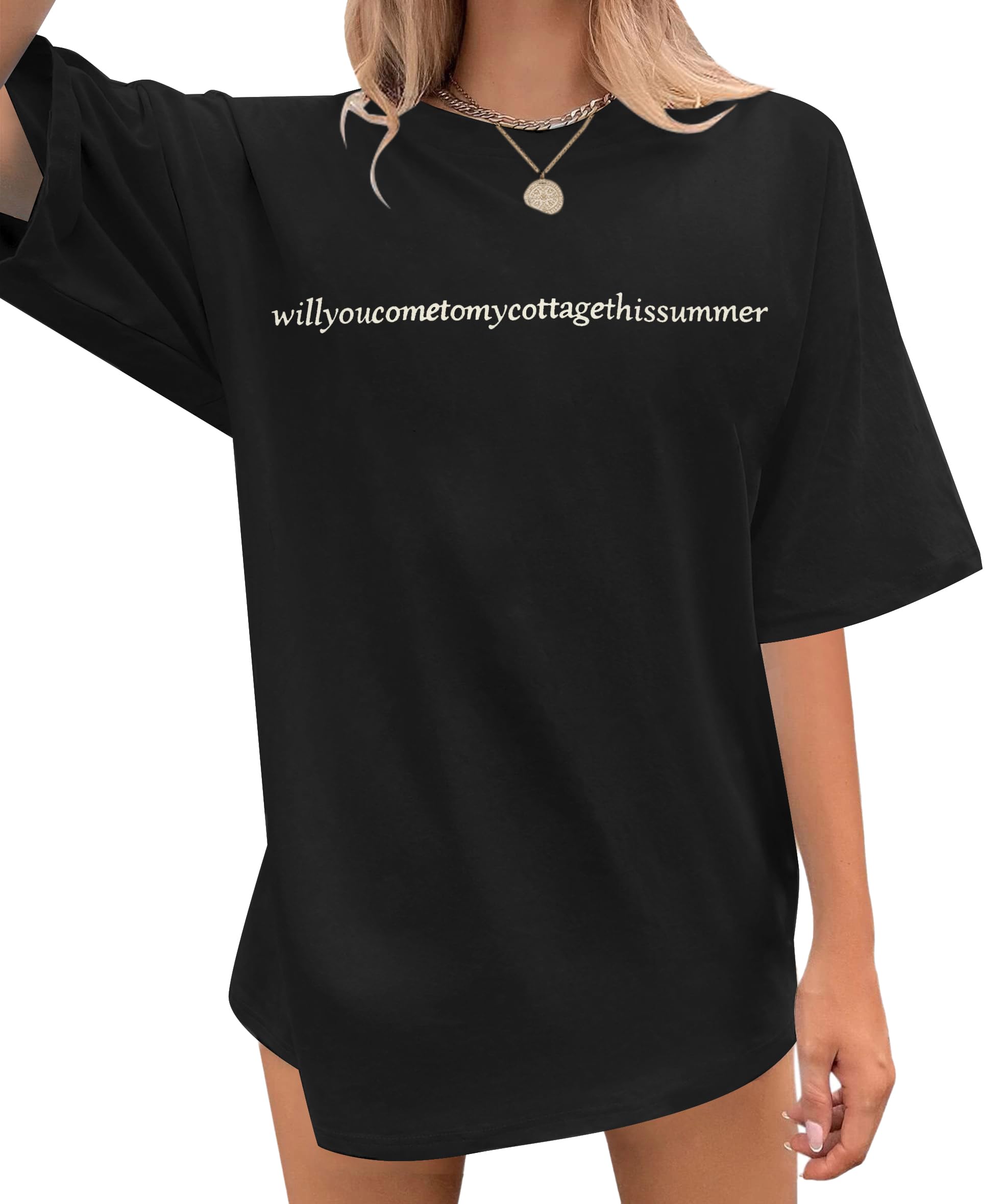 Oversized Hockey Shirt Women Come to The Cottage Tee Book Fan Gift T-Shirt