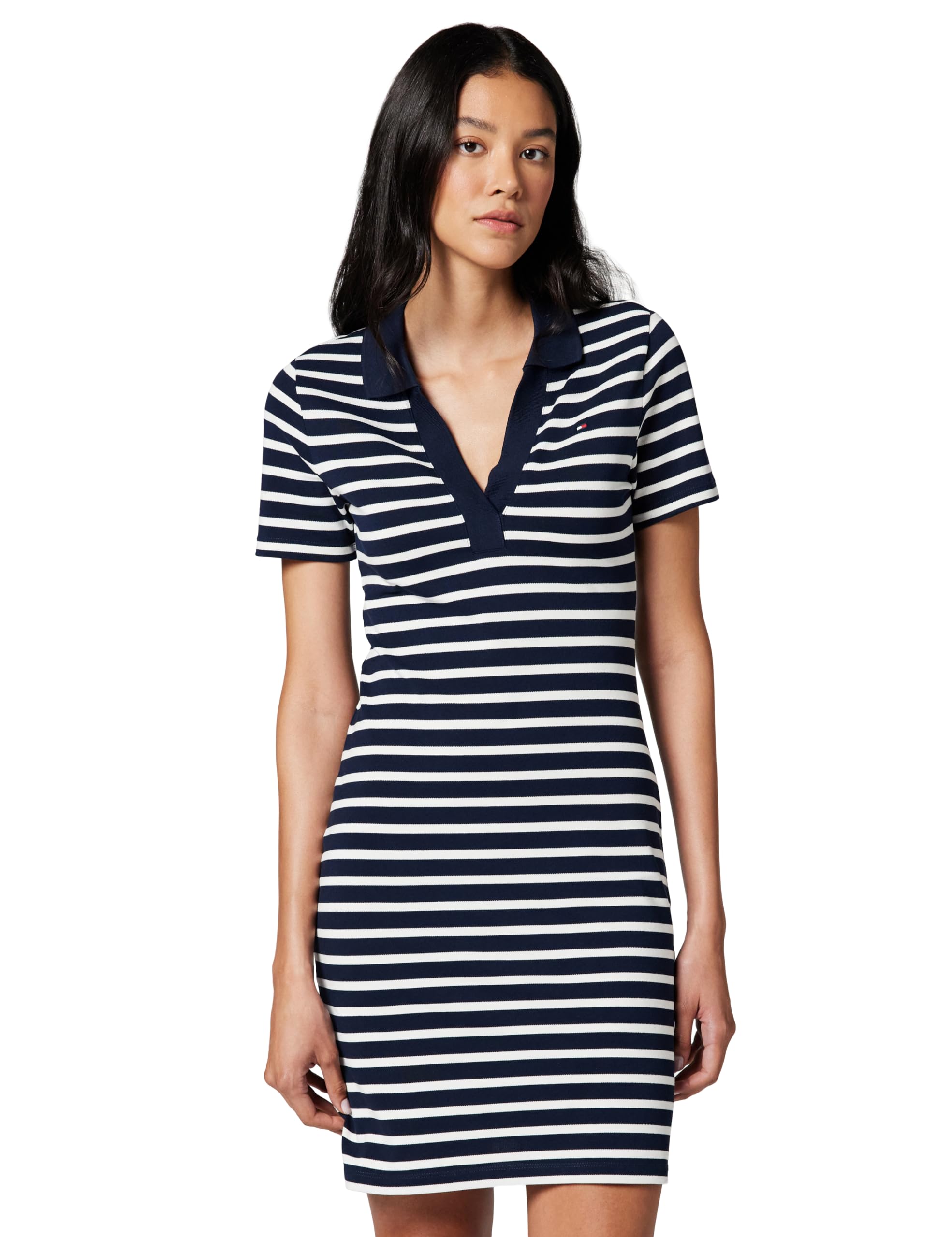 Tommy Hilfiger Polokleid Slim Open NK Polo Dress SS