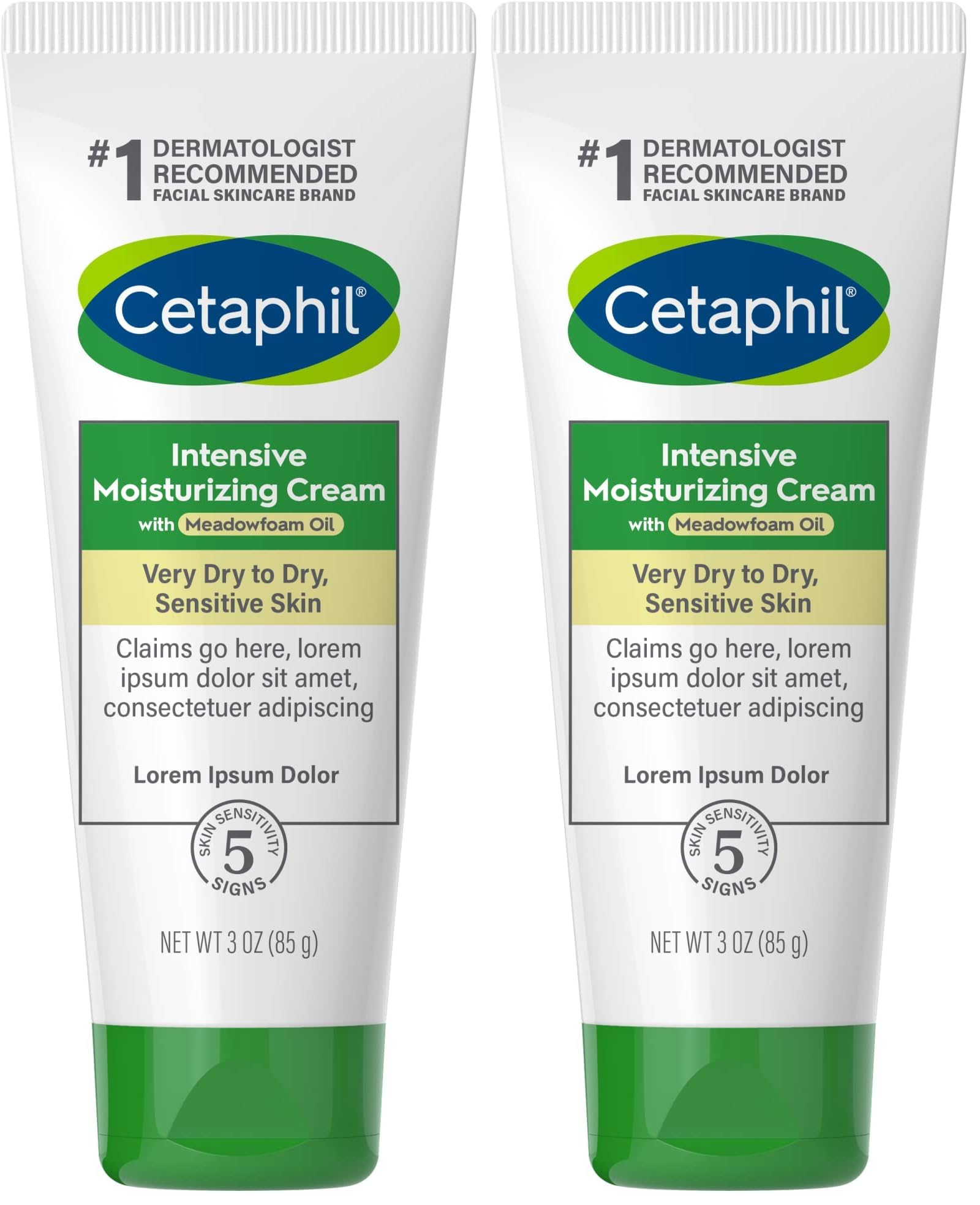 Cetaphil Body Moisturizer with Meadowfoam Oil, Hydrating Cream for Dry, Sensitive Skin, Non-Comedogenic, 3oz (Pack of 2)