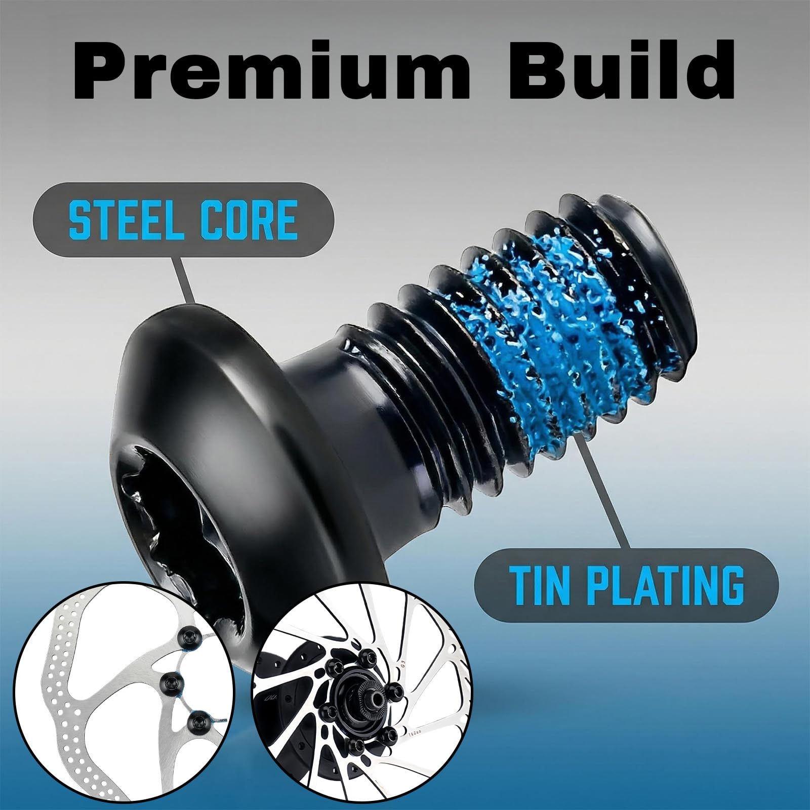 Bicicleta tornillos discos freno M5 x 10 mm acero T25 bicicleta montaña