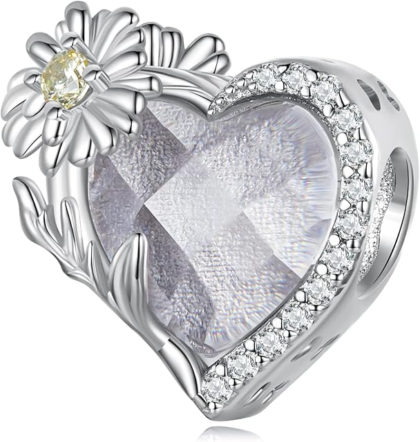 Valentine's Day Birthstone Charms 925 Sterling Silver Charm for Bracelets Birthday Jewellery Gifts for Mum Daughter Grandma Nana Sister Best Friend Auntie Niece Charms