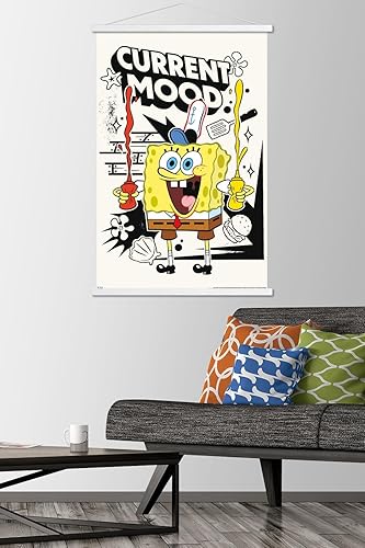 Miniatura 2 de Trends International Nickelodeon Spongebob - Current Mood Wall Poster, 22.37" x 34.00", Premium Print and White Hanger Bundle
