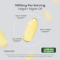Vista 6 de Aceite de algas vegano Omega 3 (60 cápsulas blandas) DHA EPA a base de plantas, de origen sostenible, sin carragenina, sin OMG, salud del corazón