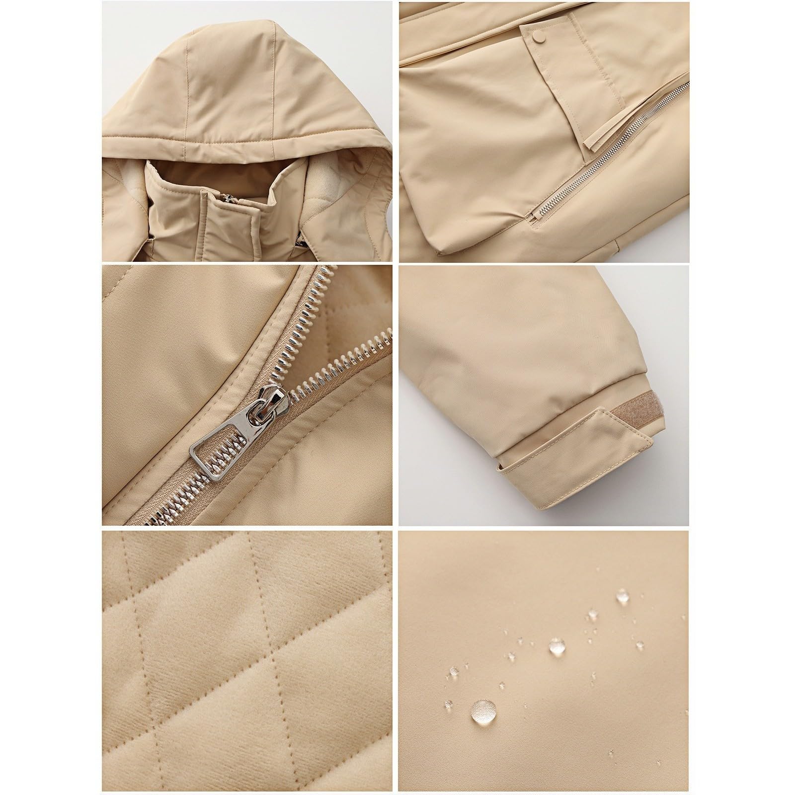 Generico Poncho Donna Antipioggia,Giacca Anorak Leggera Da Donna Antivento Impermeabile Lunga Con Cappuccio E Tasche Per L'Uso Quotidiano E Le Escursioni All'Aperto