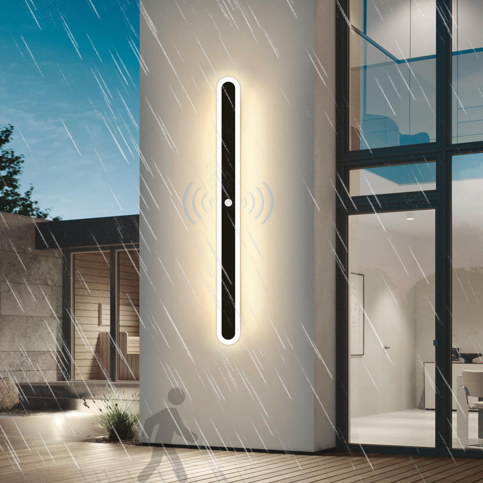 Applique murale exterieure LED anti pluie IP65 pour eclairer un long couloir sombre