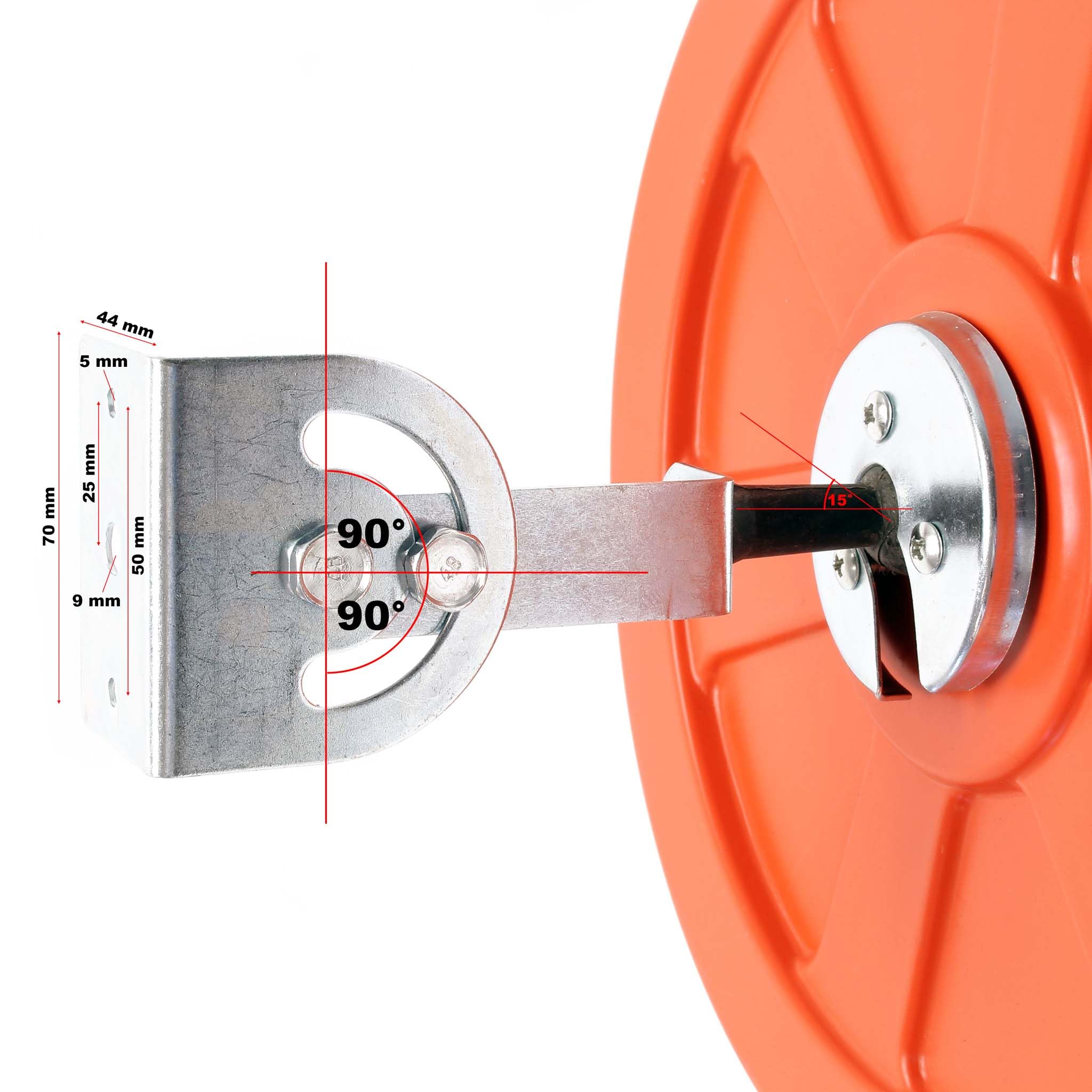 Wiltec Specchietto stradale convesso 45 cm, specchio di sicurezza rotondo con campo visivo 130-160°, specchio convesso in policarbonato, specchio di sorveglianza per uscite con materiale di montaggio