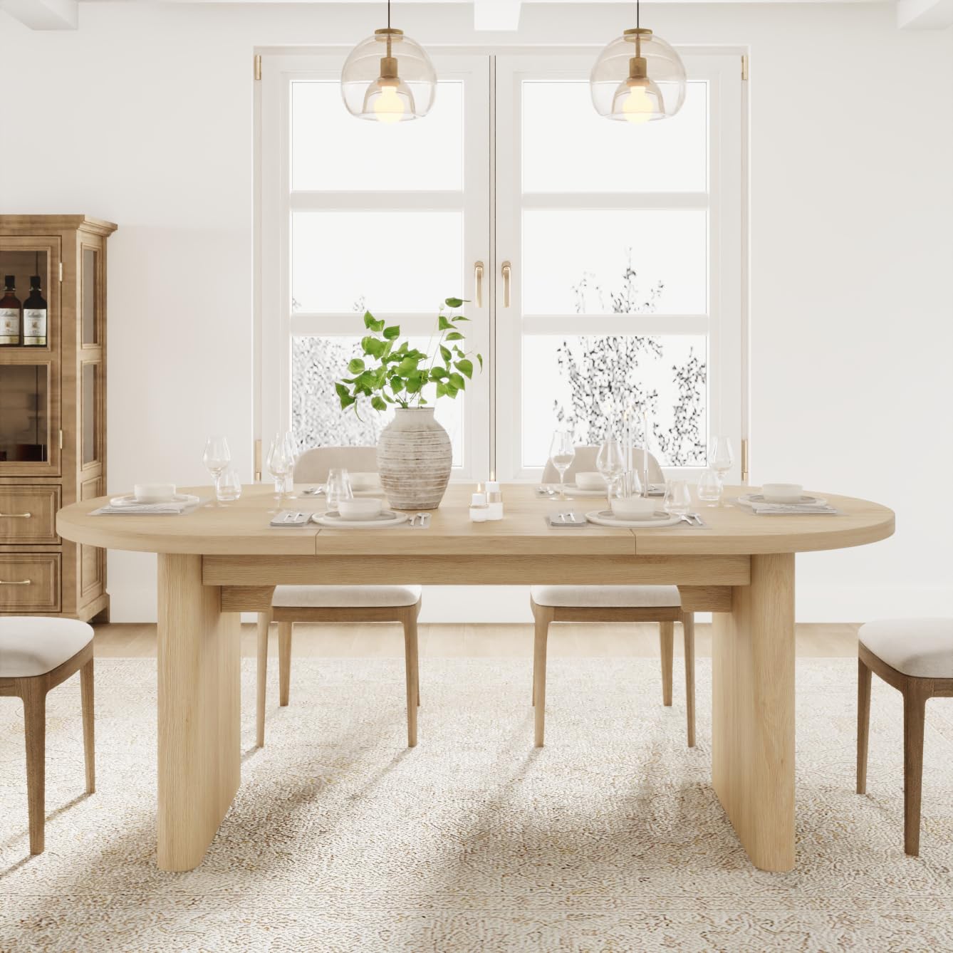GarveeHome 70" Oval Table