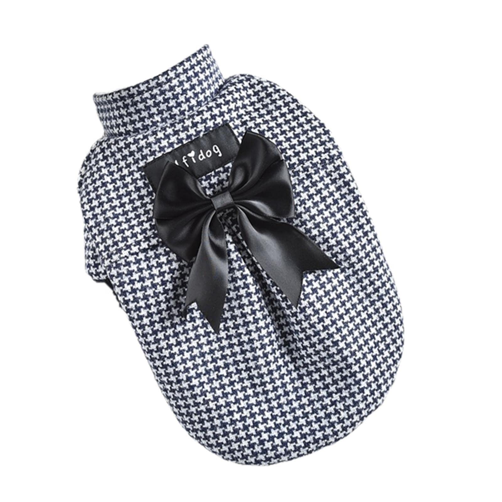 Manteau pour chien avec nœud papillon XL noir chaud pour l'hiver