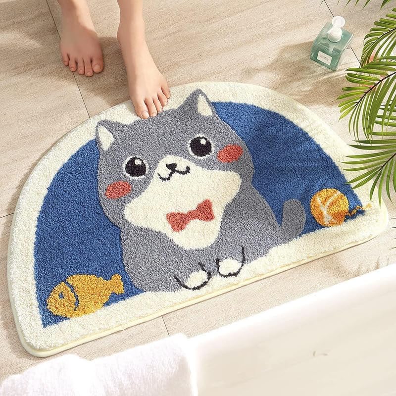 Home Decor Cute Design Bathroom Mat Super Absorbent and Non Slip Bath Mat Machine Washable Thick Fluffy Floor Mat for Shower, Bedroom and Balcony Asus ZenPad 10 Z300M (Dog Shaped Mat, BHB.A)